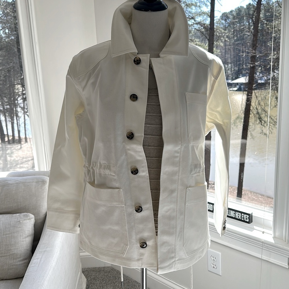 NWT Amour Vert Rylee Organic Cotton Jacket, Medium, Ivory